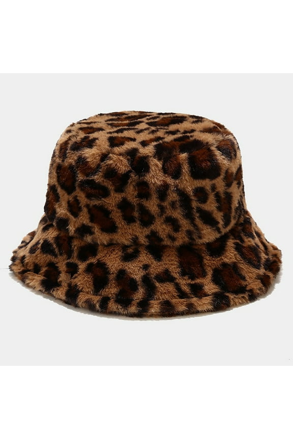 Fesfesfes Women's Bucket Hat Leopard Print Basin Hat Cloth Fisherman Hat Sun Hat