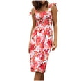 thumbnail image 1 of Fesfesfes Women's Camis Dress Summer Print Dress Ankle Dress Elegant Camis Sleeveless Dress, 1 of 1