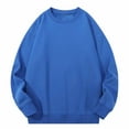 thumbnail image 1 of Fesfesfes Women's Classic Style Tops Oversized Pullover Long Sleeve Classic Crew Neck Blouses Fall Winter Comfy Homewear Sweatshirts(Blue#3,XL), 1 of 8