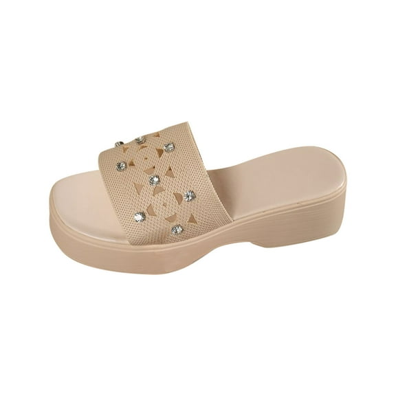 Fesfesfes Women's Clip-Toe Flat Beach Sandals Comfortable Casual Spring Summer Fashionable Versatile Slip-On Lightweight Shoes for Outdoor Walking Travel(White#3,US 5.5)