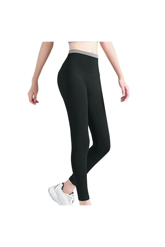Women's Color-blocking High-waisted Hip Lifting Exercise Fitness Tight Yoga Pants On Sale