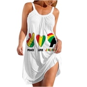 Fesfesfes Womens Dress Casual Round Neck Leisure And Entertainment Sling Digital Print Mini Dress Women Dress