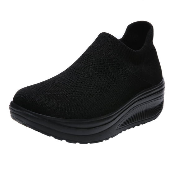 Fesfesfes Women's Fashion Sneakers Women's Shoes Sports Flying Woven Breathable Mesh Hollow Out Fashion Casual Running Shoes US:7.5(40)