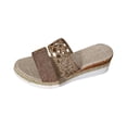 thumbnail image 1 of Fesfesfes Women's Fish Mouth Open Toe Woven Wedge Heel Slippers Thick Bottom Comfortable Casual Spring Summer Versatile Fashionable Slip-On Sandals(Brown,US 9), 1 of 6