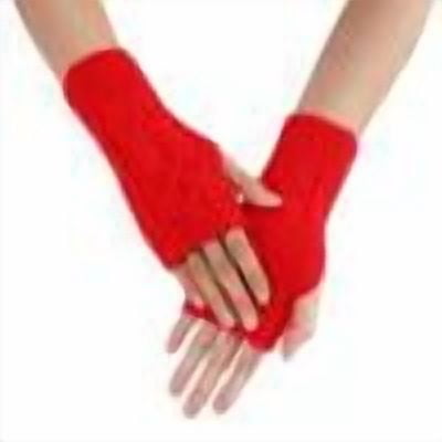 Fesfesfes Women's Knitted Fingerless Gloves with Bow Detail Solid Color Touchscreen Compatible Keep Warm for Cold Weather Daily Wear Activities(Red#3,Free Size)