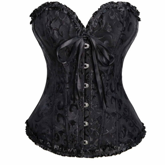 Fesfesfes Women's Shapewear Court Corset Front Buckle Lace Up Bride Dress Shapewear XS(US:2)