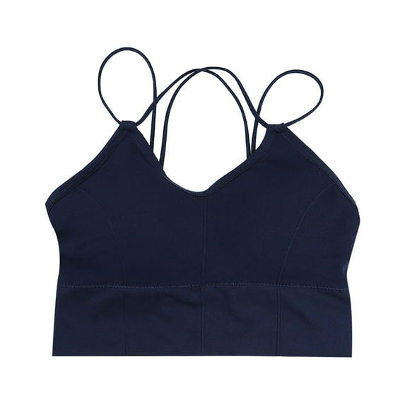 Fesfesfes Women's Sports Bras Sling Bra Without Steel Ring Sports Underwear Cross Back Teen Girls Bras