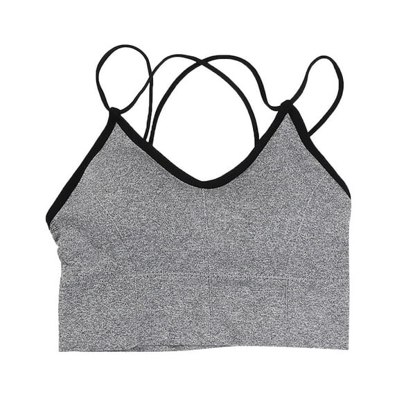 Fesfesfes Women's Sports Bras Sling Bra Without Steel Ring Sports Underwear Cross Back Teen Girls Bras Under $10