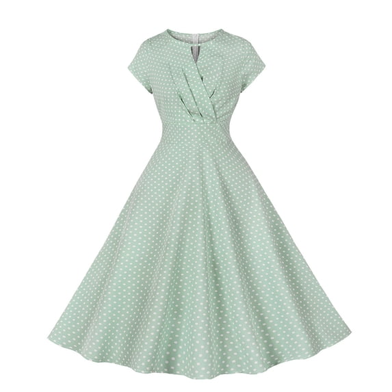Fesfesfes Women's Summer Dresses Teen Girls Graduation Dress Dot Print Sleeveless Tank Swing Dress Gifts for Her