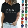 thumbnail image 1 of Fesfesfes Women's T Shirts Women Funny Printed Pattern Casual Fashion Soild Color Short Sleeve Tops Blouse Womens Fitted Tshirts M(US:6), 1 of 7
