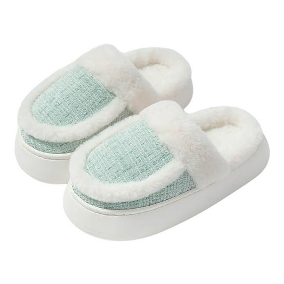 Fesfesfes Women's Thermal Slippers Soft And Comfortable Furry Warm Fleece Lined Slippers With Non-slip Soles Women's Home Bedroom Slippers Women'S Dress Shoes 5.5-6(36-37)