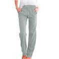 thumbnail image 1 of Fesfesfes Women's Trendy Trousers Comfy Elastic Drawstring Waist Solid Color Full-Length Pants Lightweight Casual Style for Daily Wearing(Mint Green#1,2XL), 1 of 5