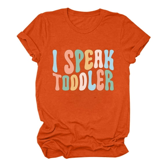 Fesfesfes Women's Tshirt Women Funny Printed Pattern Casual Fashion Soild Color Short Sleeve Tops Blouse Women Short Sleeve Tops M(US:6)