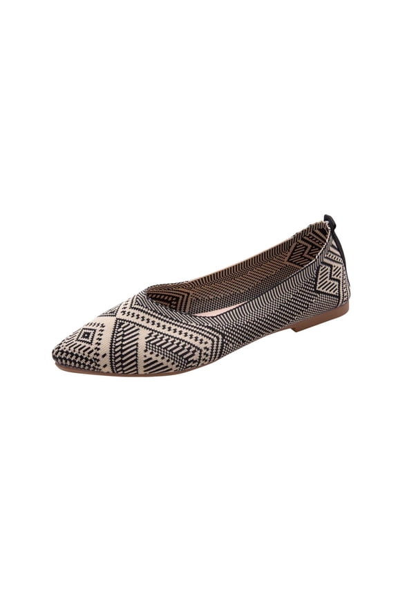 Women's Walking Shoes Pointed Toe Leisure Flat Platform Pointed Shoes Non-slip Light Cloth Shoes 40(7.5)