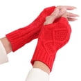 thumbnail image 1 of Fesfesfes Women's Winter Fingerless Thermal Gloves, Knitted Gloves With Thumb Holes Clothes Sale, 1 of 3