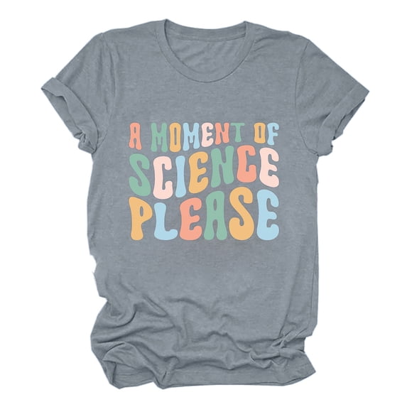 Fesfesfes Womens Basic Tops Women Funny Printed Pattern Casual Fashion Soild Color Short Sleeve Tops Blouse Blouses 2XL(US:12)