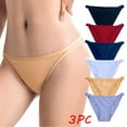 thumbnail image 1 of Fesfesfes Womens Boxer Shorts 3PC Women Everyday Solid Color Ventilate Middle Waist Underwear Panties, 1 of 6