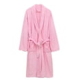 thumbnail image 1 of Fesfesfes Womens Cozy Fleece Bathrobe Long Sleeve Robe Soft Plush Homewear for Winter Home Wear Relaxing House Dress with Pockets with Pockets and Belt (Pink#1,Free Size), 1 of 7