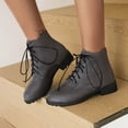 thumbnail image 1 of Fesfesfes Womens Dress Shoes And Winter Flowers Color Matching Thick High-heeled Platform Sleeve High 5.5(36), 1 of 5