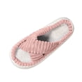 thumbnail image 1 of Fesfesfes Womens Fuzzy Crisscross Strap Slippers Cozy Indoor Outdoor House Shoes Comfortable Soft Plush Footwear Warm Winter Casual Wear Non Slip Sole(Pink,38(US:6.5)), 1 of 9