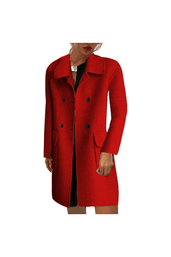 Womens Jackets Fall Long Sleeved Solid Color Large Loose Woolen Jacket Cardigan Jacket