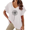 thumbnail image 1 of Fesfesfes Womens Shirt Women V-neck Print T- Fashion Comfortable Female Blouses Tops Sleeveless Tops for Women XL(US:10), 1 of 6