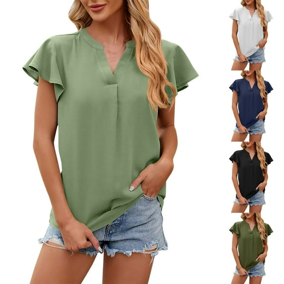 Fesfesfes Womens Shirt Womens Fashion Print Tops Short Sleeve Out Blouse Funny Round Neck T-Shirt Tops Tank Top Workout Shirts for Women Loose Fit XL(US:10)