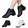thumbnail image 1 of Fesfesfes Womens Shoes Womens Lace Trimmed Round Toe Soft Sole Thick Heeled Shoes 6.5(38), 1 of 5