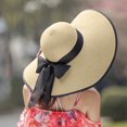 thumbnail image 1 of Fesfesfes Womens Sun Hat Solid Color Summer Hat Foldable Roll Up Floppy Beach Hats UV Caps, 1 of 5