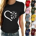 thumbnail image 1 of Fesfesfes Womens T Shirt Women Girls Plus Size Sunflower Print Tees Short Sleeve T Shirt Blouse Tops Gym Shirts 3XL(US:14), 1 of 8