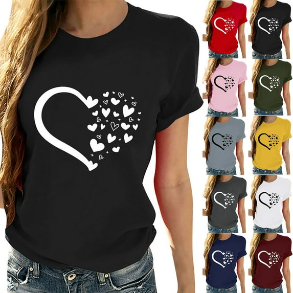 Fesfesfes Womens T Shirt Women Girls Plus Size Sunflower Print Tees Short Sleeve T Shirt Blouse Tops Gym Shirts XL(US:10)
