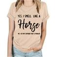 thumbnail image 1 of Fesfesfes Womens Tanks Women's Fashion Letter Printed Round Neck Short Sleeves Casual T-Shirt Top Womens Short Sleve Shirt 2XL(US:12), 1 of 4