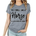 thumbnail image 1 of Fesfesfes Womens Tanks Women's Fashion Letter Printed Round Neck Short Sleeves Casual T-Shirt Top Womens Short Sleve Shirt 3XL(US:14), 1 of 4