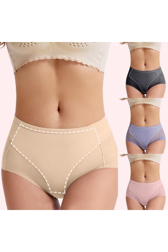 Womens Thin Mid Waist Postpartum Briefs Waist Closing Hip Lifting Underwear Mesh Breathable Pure Cotton Womens Underwear