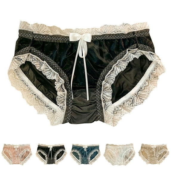 Fesfesfes Womens Thong Underwear Womens Breathable Comfortable Soft And Lace Satin Underwear