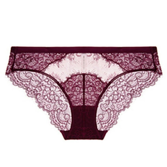 Fesfesfes Womens Underwear Seamless Womens Comfortable Temperament Fashion Lace Oversized Lace Patchwork Underwear