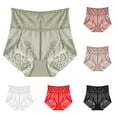 thumbnail image 1 of Fesfesfes Womens Underwear Tummy Control Womens Large Size High Waist Lace Ultra-Thin Breathable Mesh Butt Lifting And Control Panties, 1 of 3