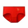 thumbnail image 1 of Fesfesfes Womens Underwear Tummy Control Womens Red UnderwearSeamless Mid-waist Elastic Cotton Briefs For Women, 1 of 7