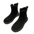 thumbnail image 1 of Fesfesfes Womens Winter Ankle Boots Ladies Warm Flats Lined Booties Thickening Shoes Zip Flat Sneakers Outdoor Booties 6.5(38), 1 of 7