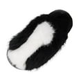 thumbnail image 1 of Fesfesfes Womens Winter Slippers Cozy Fleece Lined Indoor House Shoes Soft Plush Comfortable Thick Sole Slip On Home Footwear Warm Lazy Non Slip Shoes(Black,42(US:9)), 1 of 8