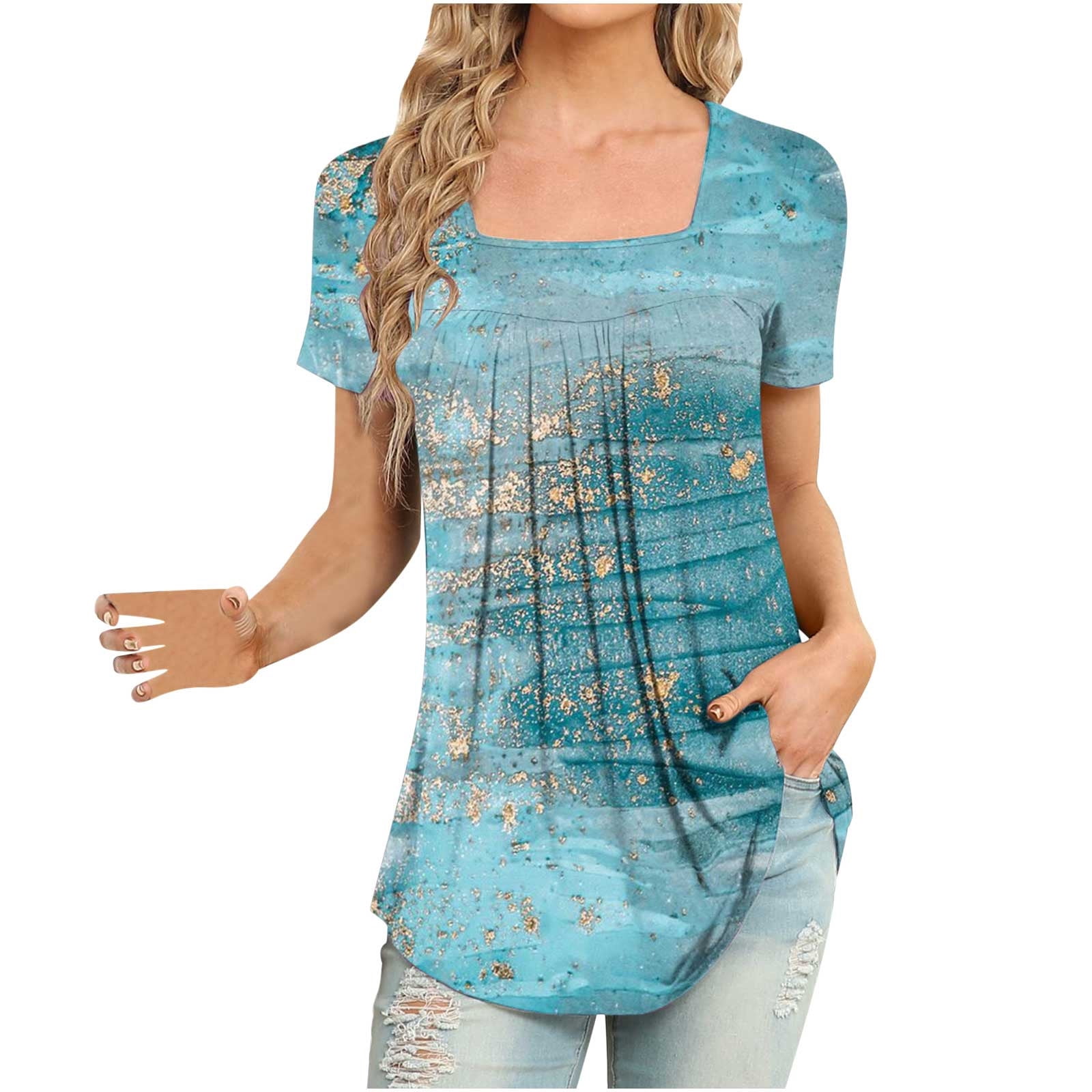 ETCYY Women's Floral Halter Tank Top - Sleeveless Racerback Cami Tee (D Flower 3, Size Large) - View #5