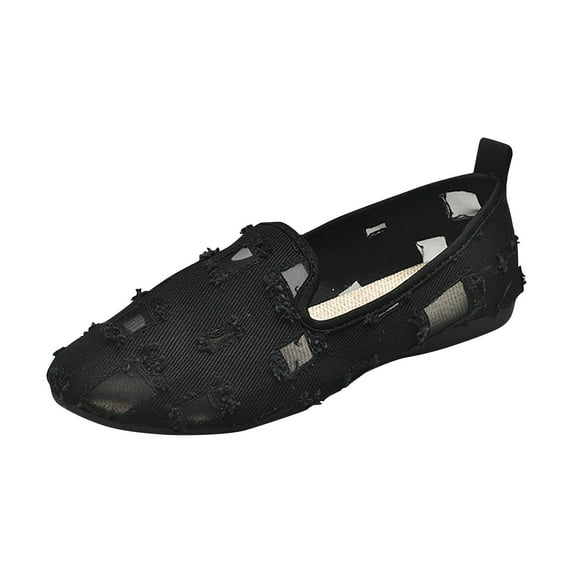 Fesfesfes Work Shoes Round Toe Shoes Sandals Summer Closed Toe Flat Heels Sandals Casual Shoes 40(7.5)