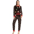 thumbnail image 1 of Fesfesfes Xmas Pjs Sets Parent-child Warm Christmas Set Printed Home Wear Pajamas Two-piece Mom Set, 1 of 5