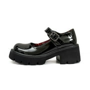 Fesfesfes Young Ladies Shoes Round-toe Faux-Leather Shoes Flat Heel Teen Girls Shoes Water Proof Shoes 7.540