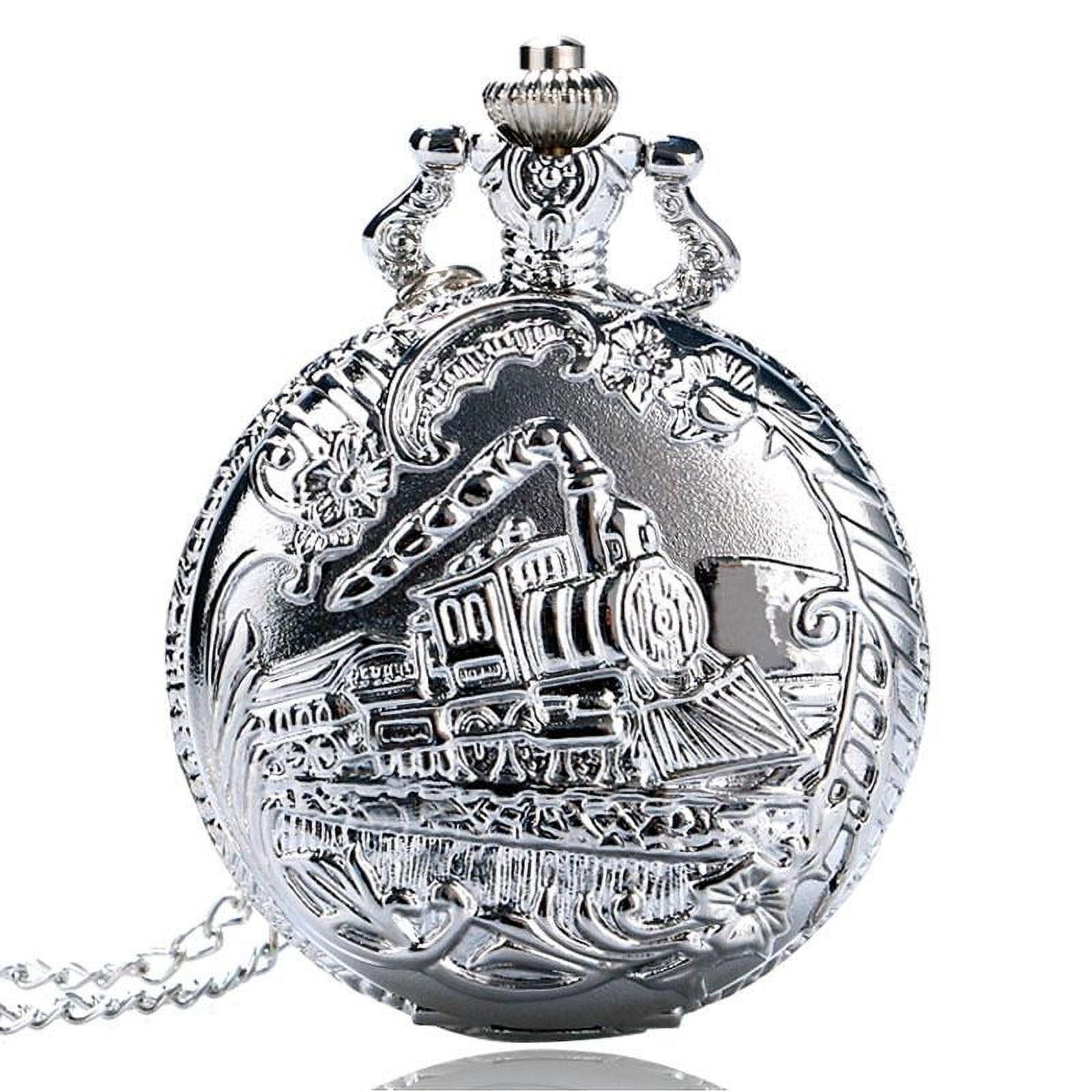 Buy Silver Train Pocket Watch Online Ghana Ubuy