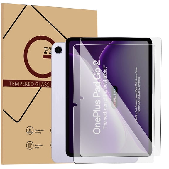Fesign [2 Pack for Oneplus pad GO2 Tablet 12 Inch Tempered Glass Film, Screen Protector for Oneplus pad GO 2 5G 12" Tablet Anti-Scratch & Sensitive & 9H Hardness