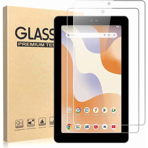 Fesign [2 Pack] Tempered Glass Screen Protector For Surf Onn 7/7 Kids Gen4 Tablet 2024(Model: 100135924) with 2.5D 9H HD Bubble-Free Clear Transparent Ultra thin Protective glass