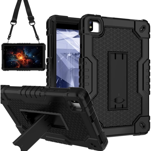 Fesign Case for DIALN X8 Ultra Tablet 8 Inch/Maxsip Telecom X8 Ultra Case Hybrid Shockproof Case Built in Kickstand for DIALN X8 Ultra/Maxsip Telecom X8 Ultra 8 Inch Tablets (Black/Black)