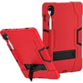 thumbnail image 1 of Fesign Case for Samsung Galaxy Tab S9 Plus 12.4 Inch 2023 / Galaxy Tab S9 FE Plus, Shockproof Protective Case for Samsung Tab S9 Plus with S Pen Holder & Kickstand, Black/Red, 1 of 8