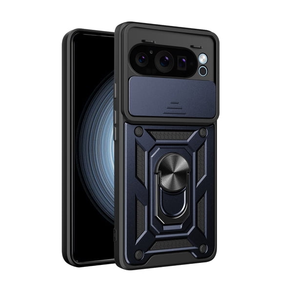 Fesign For Google Pixel 8A with Camera Cover Tested with Magnetic Kickstand Protective Case for Google Pixel 8A, Blue